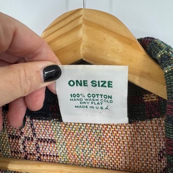 Sugar Street Weavers Tapestry Christmas Jacket Poinsettias Plaid One Size - Picture 4 of 10